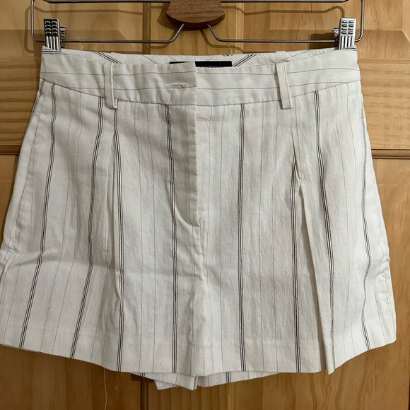 Zara striped linen mini skort - Picture 2 of 4